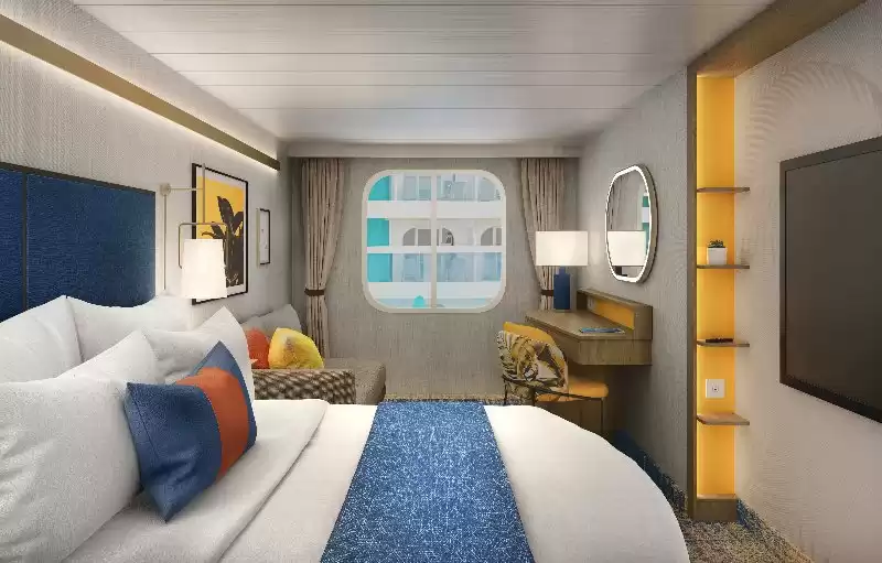 Cabina familiar interior con vista a Surfside