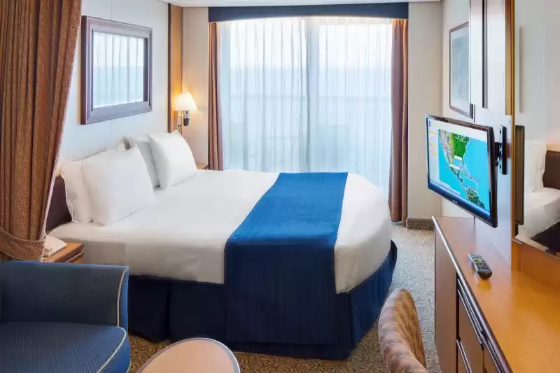 Cabina con vista al mar obstruida y balcón