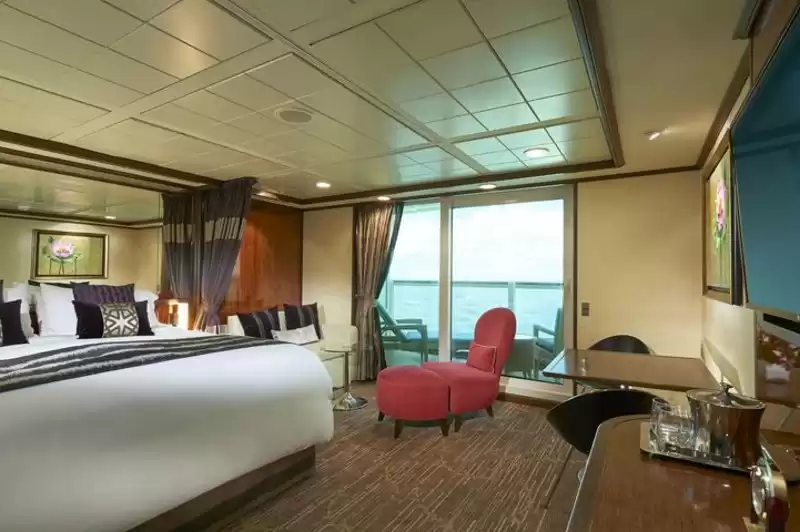 Suite Penthouse trasera con gran balcón